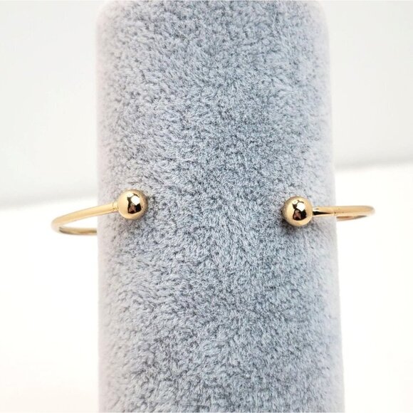 Christmas Tree Charm Gold Tone Cuff Bangle Adjustable Bracelet - Picture 3 of 3